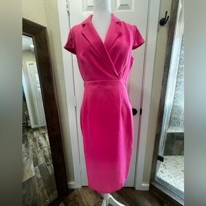 Adrianna Papell Fuchsia Midi Wiggle Dress